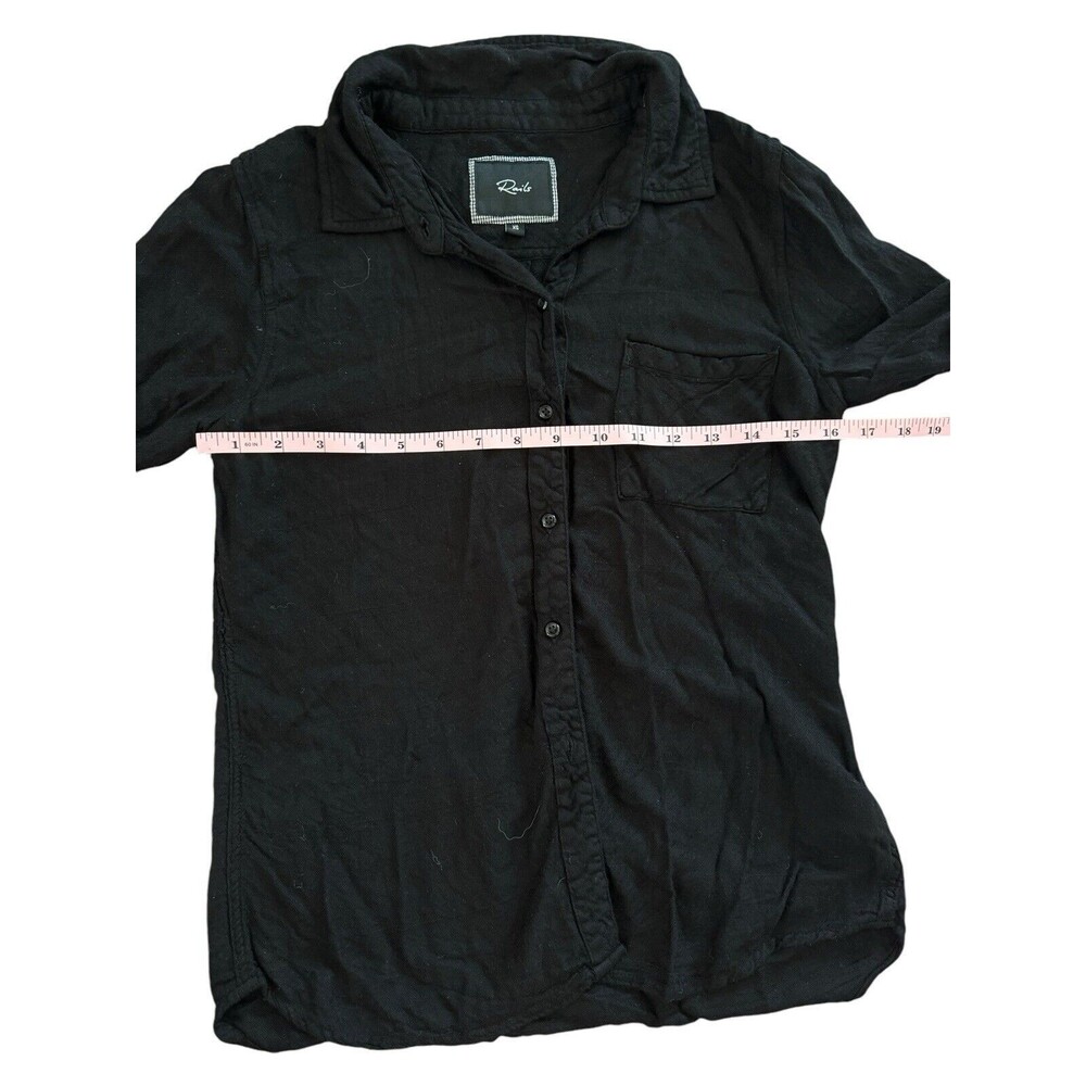 Rails Ellis Black Button Front Long Sleeve Top Sh… - image 7